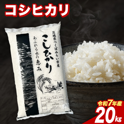 【5月下期出荷】 コシヒカリ 20kg 令和7年産 精米 【 数量限定 】茨城県つくばみらい市産 米 コメ 単一米 44000 茨城県産 国産 発送 コスパ こしひかり [CL306-NT]