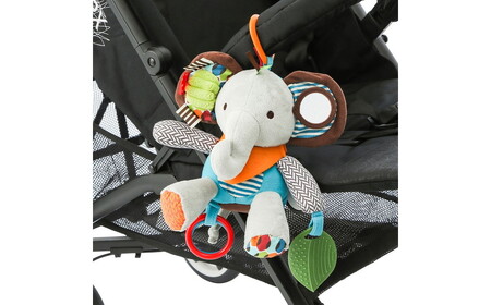 No.344-02 ダイパーケーキ/バンダナバディーズ/エレファント ／ おむつケーキ 出産祝 ギフト 贈り物 女の子 男の子 赤ちゃん ベビー ベビーギフト ぬいぐるみミラー 歯がため カシャカシャ