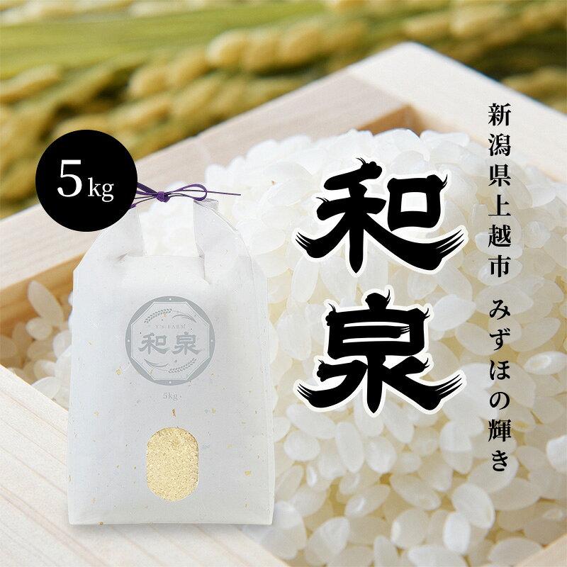 【ふるさと納税】先行予約 新米 令和8年 新潟県 上越産 みずほの輝き 5kg 5キロ 和泉 ワイズファーム 上越市 精米 米 ギフト 喜ばれる　お届け：2026年10月中旬～12月下旬まで