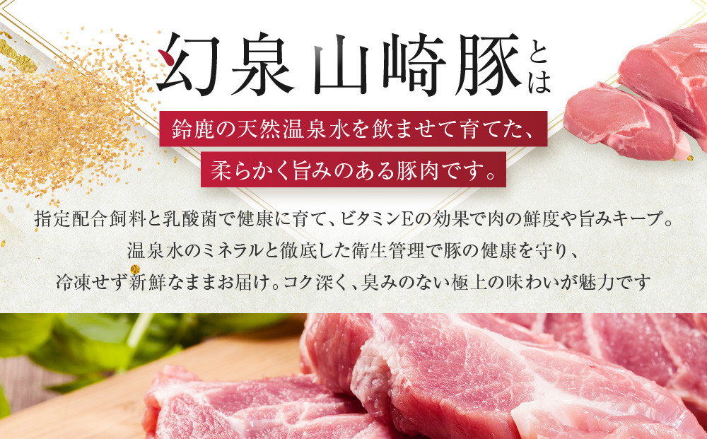 ＜農場発送!鈴鹿さくらポーク＞幻泉 山崎豚 しゃぶしゃぶセット 1.4kg