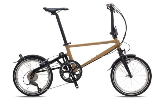 【Tyrell(タイレル)】IVE ラテブラウン＆グロスブラック【自転車 折りたたみ式 ミニベロ スポーツ ロードバイク スポーツサイクル 通勤 通学 サイクリング 変速付き 香川県 さぬき市】