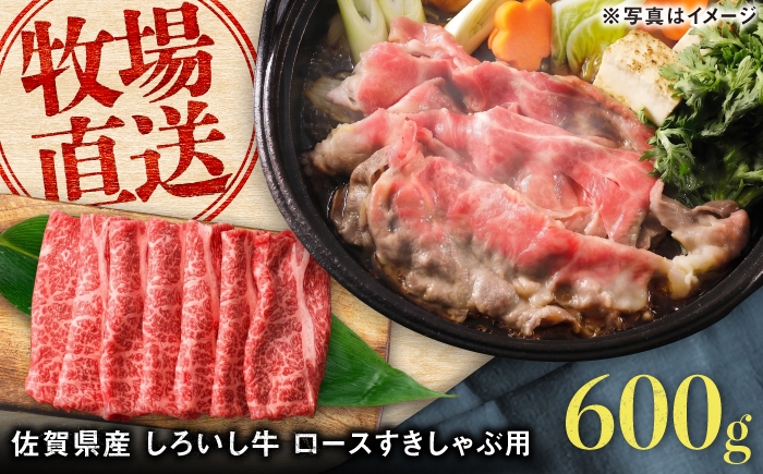 
                  佐賀県産 しろいし牛 ロース すきしゃぶ用 600g（約3-4人前） / 牧場直送 国産 牛肉 すき焼き しゃぶしゃぶ / 佐賀県 / 有限会社佐賀セントラル牧場 [41ASAA317]
                