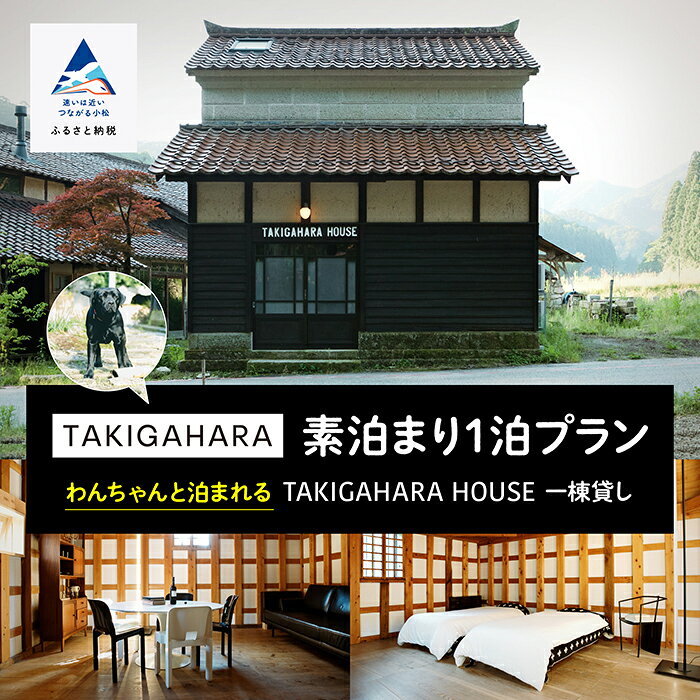 【ふるさと納税】 わんちゃんと泊まれるTAKIGAHARA HOUSE《素泊まり1泊》 一棟貸し(4名様まで）貸し切り 宿泊 おでかけ 旅行 家族 カップル 友達 ギフト 父の日 プレゼント 小松市 石川県 dx002n00【滝ケ原クラフトアンドステイ】