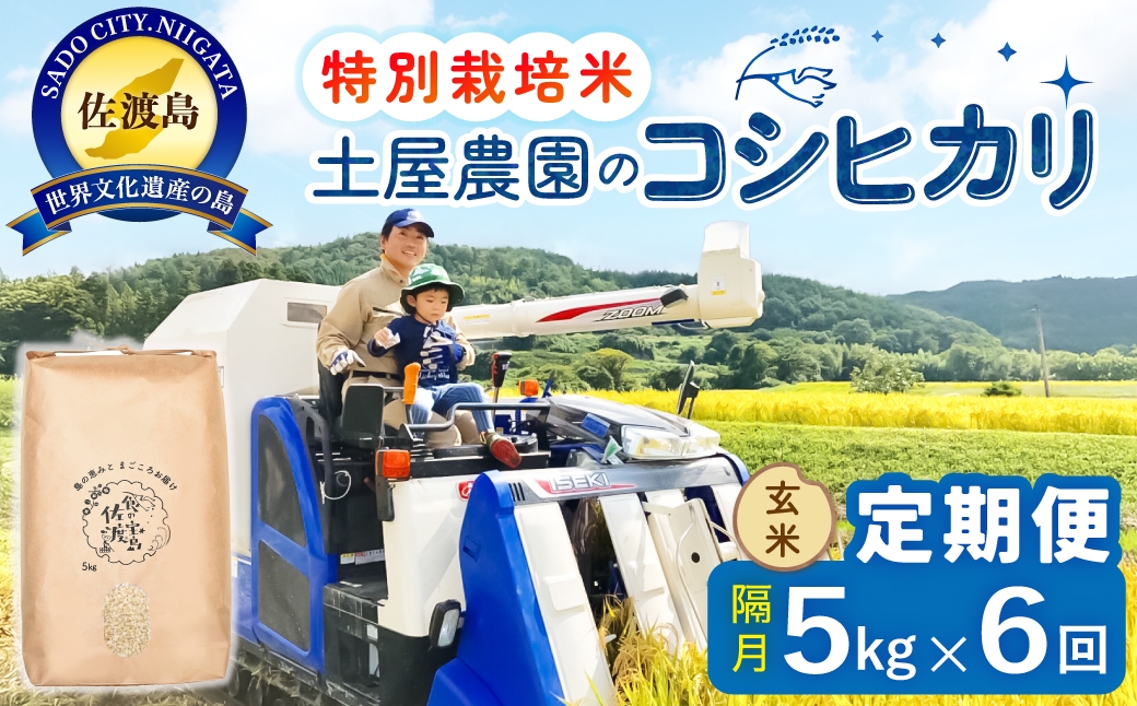 
                  【定期便 令和8年産新米 全6回】 佐渡島産コシヒカリ 玄米 5kg 令和8年産新米 特別栽培米 土屋農園 | 新潟県産コシヒカリ 新潟産コシヒカリ 佐渡産コシヒカリ 新潟県産こしひかり 佐渡産こしひかり お米 米 こしひかり 玄米 げんまい おこめ コメ 5キロ にいがた さど 新潟県 佐渡市
                
