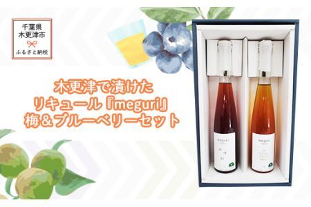 木更津で漬けたリキュール『meguri』梅＆ブルーベリーセット KAM006