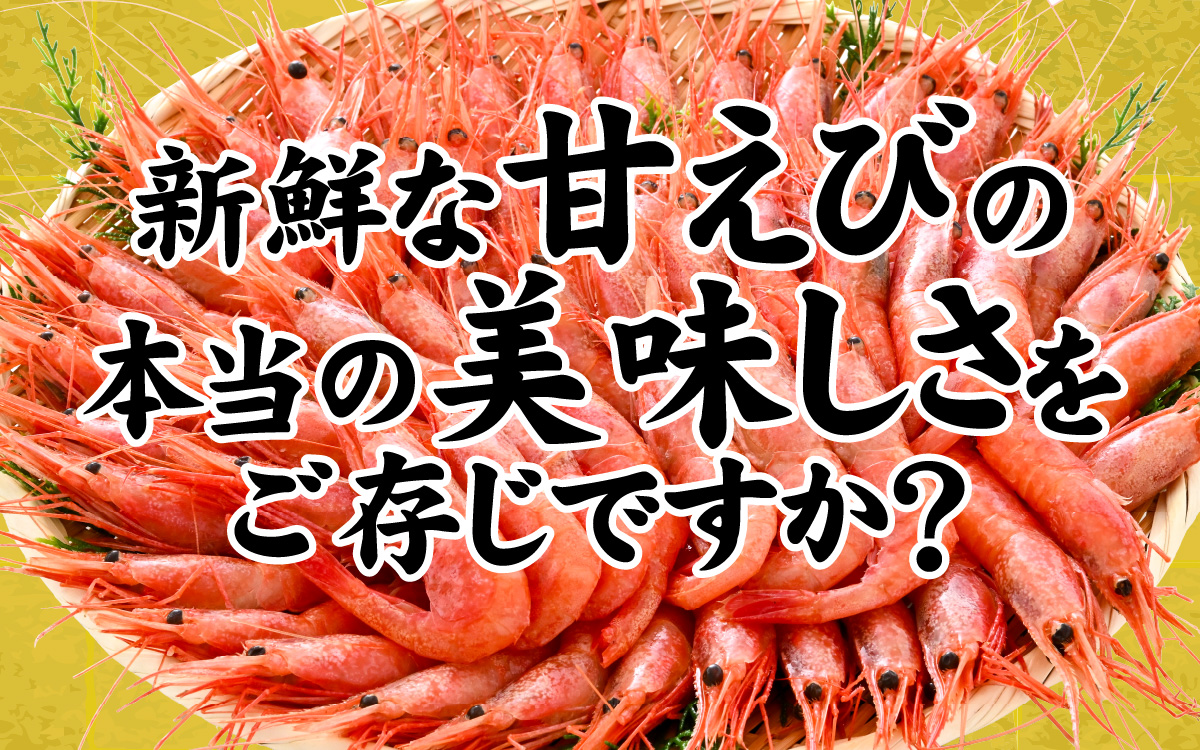 甘えび (大サイズ) 約700g 天然・鮮度抜群！【発泡箱】 船内冷凍 32尾