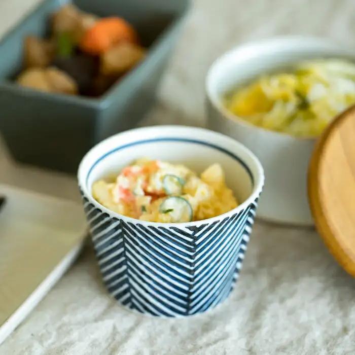 【波佐見焼】 あると嬉しい♪ そばちょこ 6色セット（ヘリンボーン柄） 食器 皿 【アイユー】 [UA08]  波佐見焼 九州 