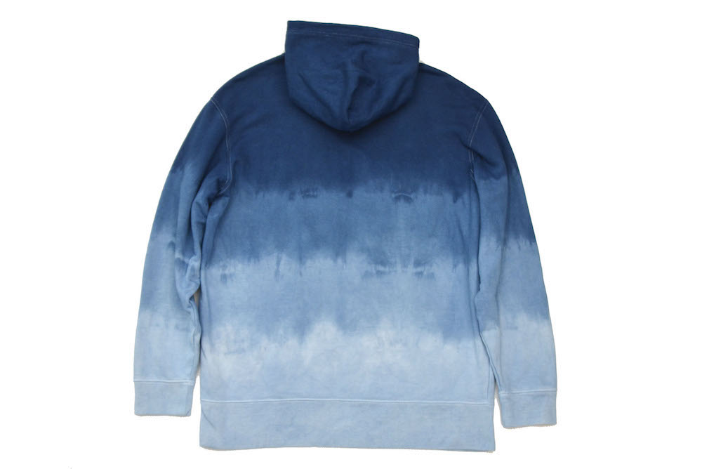黒部の名水染めタイダイ藍染めパーカーE　Mサイズ