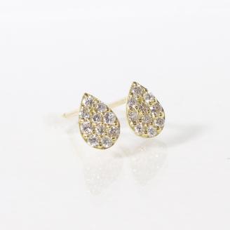 K18　 しずくダイヤモンドピアス　0.20ct　　BQ82