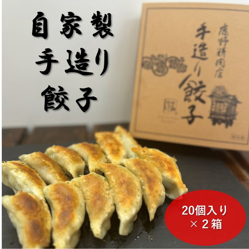 【ふるさと納税】自家製 手造り 餃子 20個入り 2箱 | 焼き餃子 冷凍餃子 ギョウザ 豚肉 お肉 おつまみ 惣菜 おかず 冷凍 国産 栃木県 鹿沼市