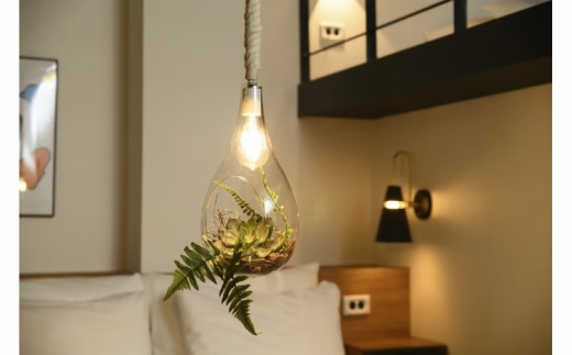 ハンギングライト BOTANIC HANGING LIGHT S 〈 吊り下げ ライト ランプ 照明 LED インテリア ハンギングライト おしゃれ 植物 グリーン カフェ 北欧 ナチュラル レトロ ヴィンテージ ボタニカル〉 [№5412-0123]
