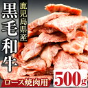 【ふるさと納税】鹿児島県産黒毛和牛ロース500g(焼肉用カット) 国産 鹿児島県産 黒毛和牛 和牛 牛肉 ロース お弁当 おかず 冷凍 簡単調理 BBQ 焼肉 小分け しぜんのおかショップ 【アグリおおすみ】