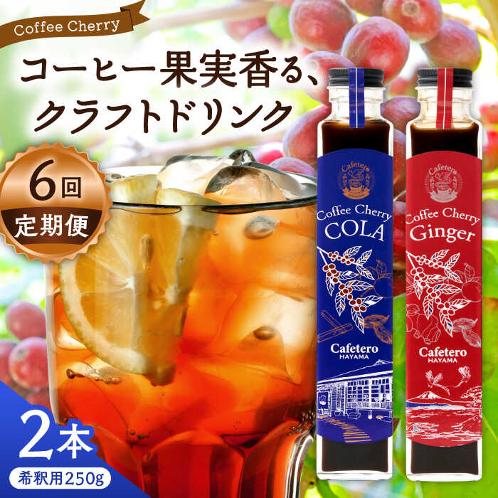 【ふるさと納税】【先行予約】【2025年7月中旬から順次発送】【全6回定期便】カフェテーロ葉山 チェリーコーラ 1本 チェリージンジャー 1本 計2本 / ジュース ジンジャー飲み比べ チェリー 葉山町【合同会社エンディレクト】[ASBM023]