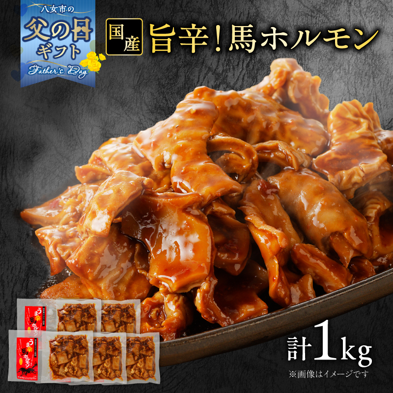 【父の日ギフト】国産【馬ホルモン】200g×5パック 計1kg 父の日ギフト ギフト 贈り物 父の日 馬肉 焼肉 旨辛味 小分け 馬 馬肉 ホルモン 旨辛 小分け 食べきりサイズ ホルモン炒め 焼きそ