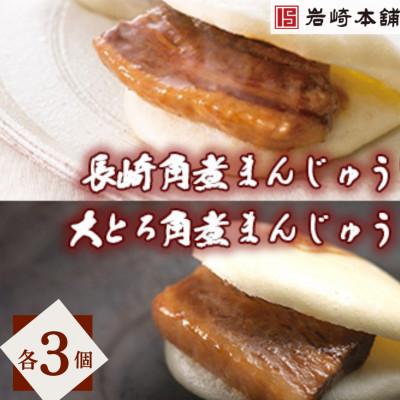 ふるさと納税 佐々町 【岩崎本舗】長崎自慢セット(長崎角煮まんじゅう3個・大とろ角煮まんじゅう3個)(佐々町)