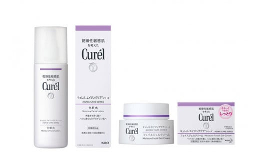 花王 Curel キュレル　エイジングケアシリーズ　ジェルクリームセット 【美容 化粧品 コスメ 人気　スキンケア 化粧水　クリーム　ジェル　敏感肌　低刺激　エイジングケア　年齢　うるおい　潤い　セラミドケア　ハリ　しっとり　無香料　無着色　アルコールフリー　消炎剤　保湿　乾燥　肌荒れ　弱酸性　医薬部外品　神奈川県 小田原市 】 142069_EJ041