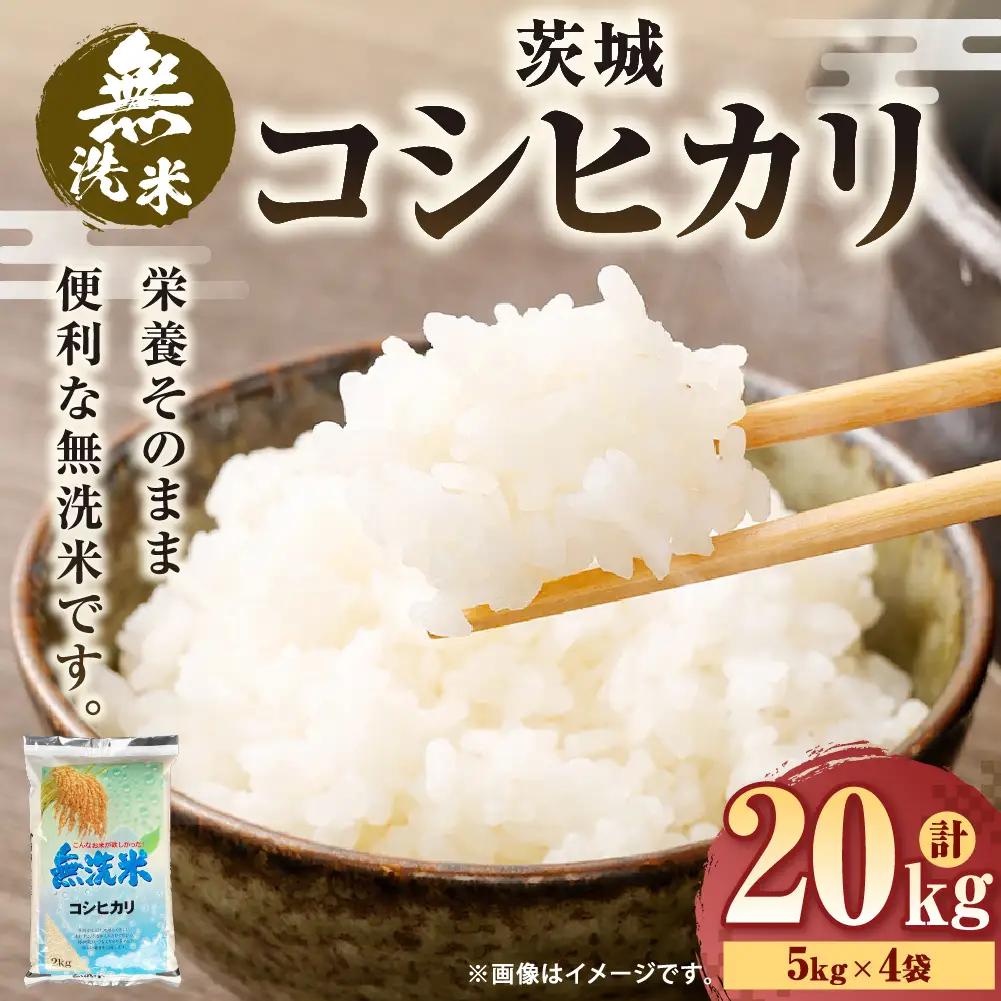 令和7年産 茨城コシヒカリ 無洗米 20kg（5kg×4袋） |  米 お米 おこめ 白米 こしひかりごはん 国産
