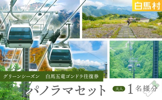 珍しい高山植物に出会えるチャンス！　白馬五竜パノラマセット　ゴンドラ往復乗車券　大人１名様　/　長野県白馬村【L0970733】