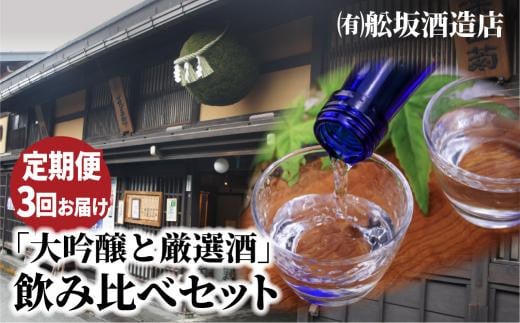 
【定期便】飛騨高山地酒飲み比べ 定期便 3回お届け 日本酒 大吟醸 にごり酒 舩坂酒造 深山菊 飛騨 純米酒 飲み比べ セット 家飲み プレゼント 飛騨高山 FB102
