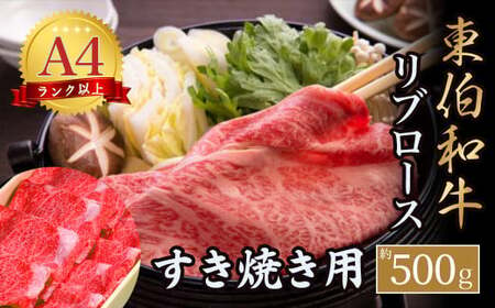 東伯和牛リブロース　すき焼き用お肉 肉 牛肉 和牛 鳥取和牛 牛肉 肉 国産 お肉 冷凍和牛 リブロース すき焼き すき焼き用 リブロース 牛肉