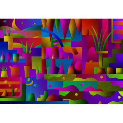 ふるさと納税 綾部市 ＼京都・綾部の癒やし系作家/【絵画】　シンボリックな生活　　額装サイズ526mmx412mm |  | 03