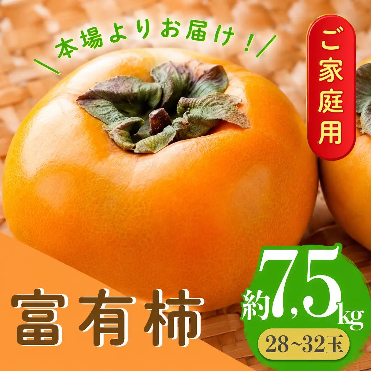 柿 【訳あり・ご家庭用】【傷あり】富有柿（約7.5kg）【2026年11月上旬～2026年11月下旬発送】【A170-frks078】