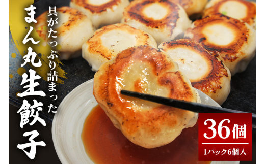 まん丸生餃子冷凍30g×36個入り（1pac 6個入り）餃子 生餃子 国産豚肉 焼餃子 ぎょうざ ギョウザ ギョーザ 冷凍餃子 冷凍生餃子 小分け お取り寄せ 惣菜 中華惣菜 点心 中華 惣菜 中華料理 飲茶 おかず おつまみ そうざい男しゃく 茨城県 常陸大宮 ho1438