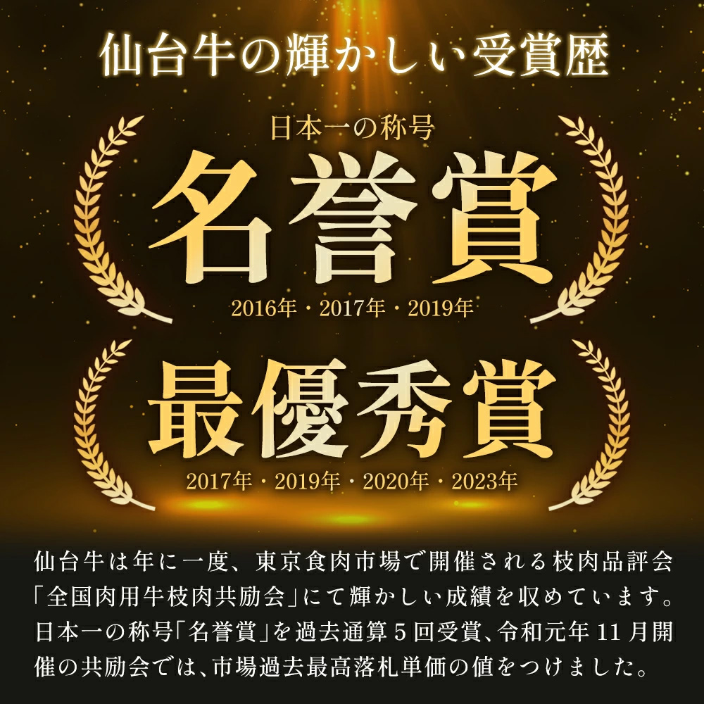 【毎月定期便】「A5仙台牛Cコース」 ステーキ・焼肉・すき焼き 全3回　【04301-0858】_イメージ4