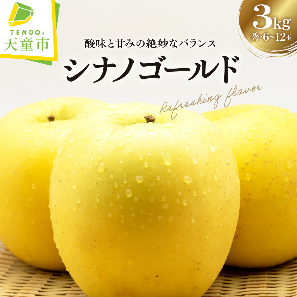 【ふるさと納税】りんご ( シナノゴールド ) 3kg 令和8年産 先行予約 2026年 林檎 リンゴ 果物 くだもの フルーツ 山形 お取り寄せ 産地直送 送料無料【 山形県 天童市 】