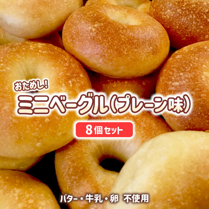 【ふるさと納税】おためしミニベーグル（プレーン）8個