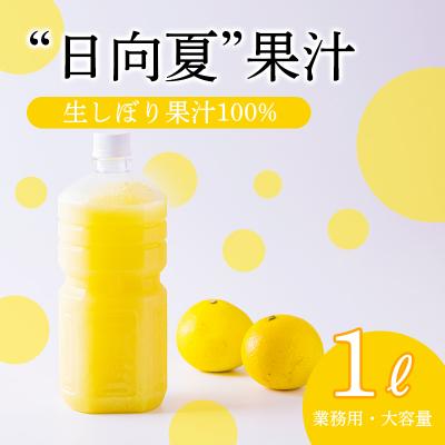 ふるさと納税 高原町 さっぱりと爽やかな宮崎ならではの味『日向夏』の手搾り果汁1L(業務用) TF820