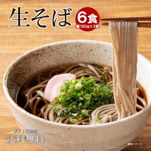 生そば 麺のみ 6食（180g×3袋）｜そば 生麺