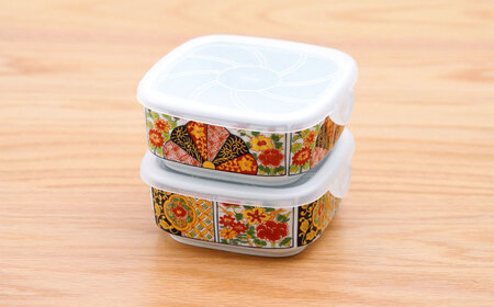 【波佐見焼】角パック 古伊万里絵変り 2柄セット 扇牡丹・木甲牡丹【団陶器】[PB220]