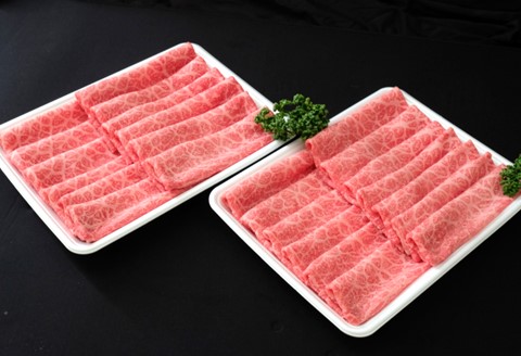 佐賀牛 食べ比べ 肩ローススライス500g＋モモスライス500g【佐賀牛 霜降り肉 赤身 もも肉 ロース肉 サシ すき焼き しゃぶしゃぶ 焼きしゃぶ やわらか ブランド肉】 C-A030033