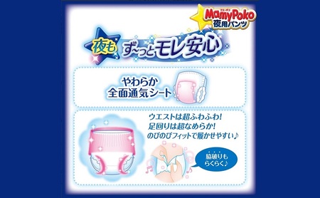 マミーポコパンツ夜用 ビッグより大きいサイズ 22枚入り×3パック おむつ ユニ・チャーム フィット すきまモレ安心 