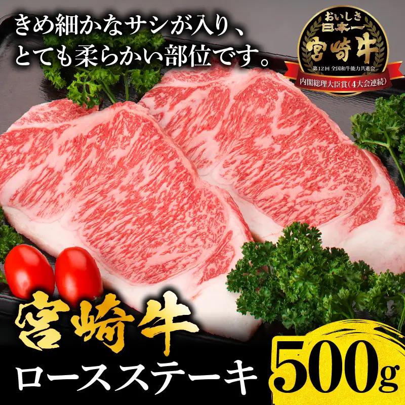 牛肉 ステーキ 牛肉[宮崎牛 ロース 500g]
