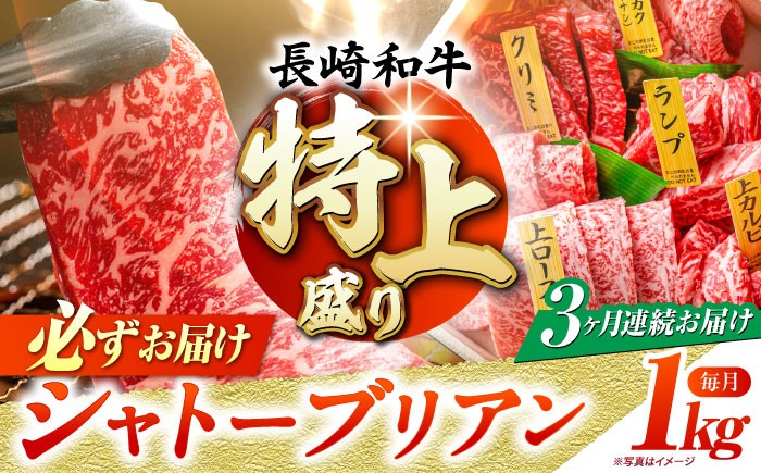 
                  【3回定期便】焼肉盛り合わせ（特上）約1kg 長崎和牛 A4-A5[ECS014] 焼肉 セット 赤身 焼き肉 黒毛和牛 赤身 牛肉 BBQ やきにく アウトドア バーベキュー 冷凍 黒毛和牛 定期便
                