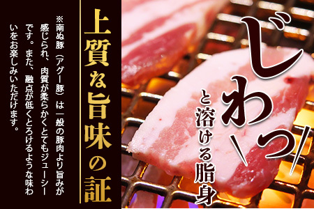 アグー豚(F1種) 南ぬ豚　焼肉用ロース200g+バラ200g　E-35