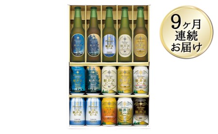 【9ヶ月定期便】クラフトビール 9種飲み比べセット ギフト | クラフトビール 地ビール 軽井沢ブルワリー