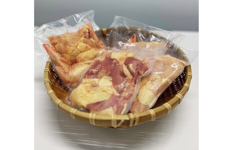 京都府京丹後産　京地鶏4種セット（モモ肉・ムネ肉・手羽先・手羽元）　合計約800g