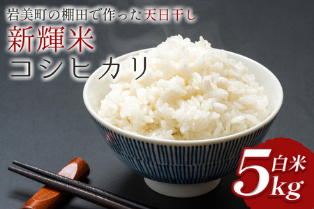 棚田で作った新輝米（コシヒカリ）天日干し ５kg｜鳥取 岩美 お米 米 棚田 横尾棚田 【31011】