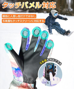 Arecomスキーグローブ　L　ホワイト　【11100-1728】