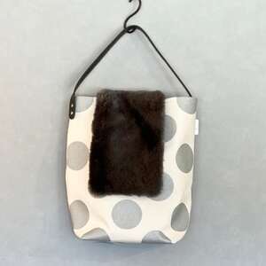 エコファーバッグカバー　無地ダークグレーL【cbm12】