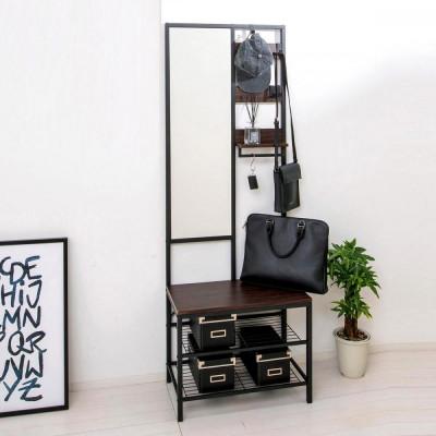 ふるさと納税 海南市 多機能ハンガーラックミラー付 ブラウン aku104491001 |  | 03