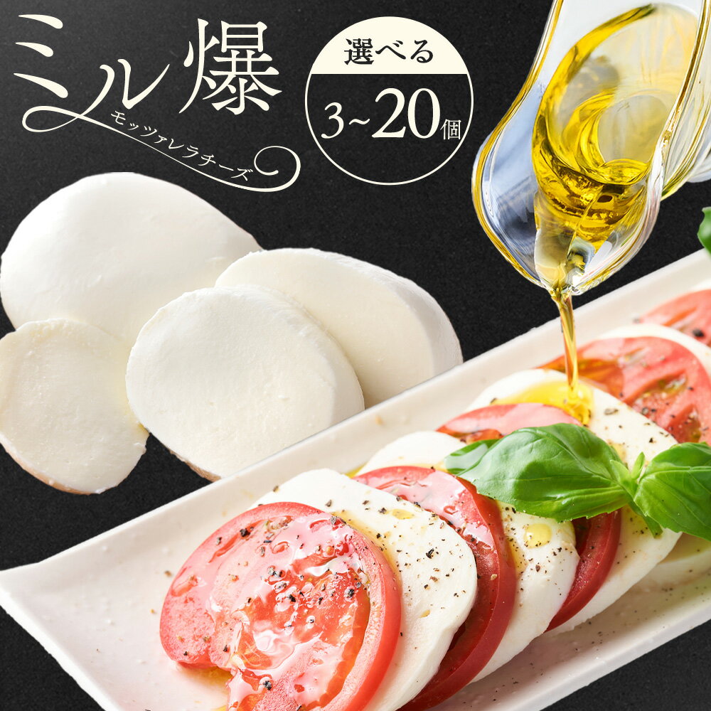【ふるさと納税】モッツァレラチーズ ミル爆 3個 6個 10個 20個 チーズ モザレラ 株式会社フォルナ・ヴェスタ《90日以内に出荷予定(土日祝除く)》フレッシュ カプレーゼ おつまみ 前菜 手作り 国産 熊本県 菊池市 送料無料