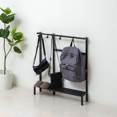 ふるさと納税 海南市 コンパクト伸縮カバンラック　ブラック |  | 01