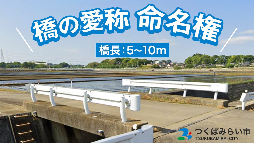 つくばみらい市 橋の愛称 命名権 （橋長5m～10m）  命名権 命名 橋 名づけ 権利 広告 ネーミングライツ [EO01-NT]