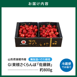   先取り！ 2024年産 GI「東根さくらんぼ」無加温ハウス栽培 佐藤錦800gバラ詰め JA園芸部提供　hi001-023