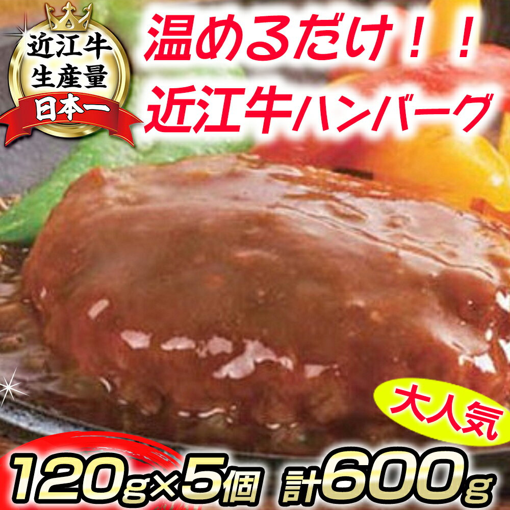【ふるさと納税】【総本家肉のあさの】近江牛ハンバーグ【600g（120g×5個）】【牛肉】【牛】【国産】
