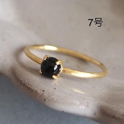 ふるさと納税 田原本町 7号　天然石オニキス　リング(Silver925 18KGP仕上げ)　指輪